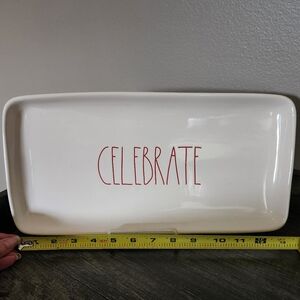 Rae Dunn Ceramic Celebrate Tray Platter